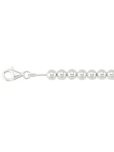 Sterling Silver 6mm Ball Link Necklace