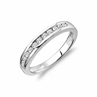 Channel Set Diamond Band 14KT White Gold 0.75 CTDI