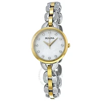 Bulova Mother of Pearl Dial 21MM Two-tone Ladies Quartz 98L208