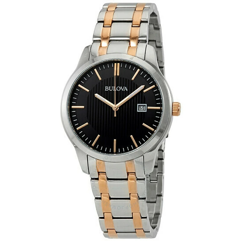 Bulova Black Dial  Men's Watch 40MM Quartz 98B264