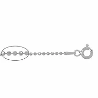 Sterling Silver, 1.2mm Diamond Cut Bead Chain