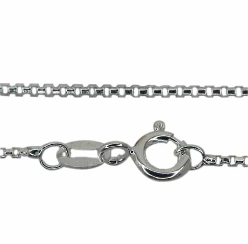 Sterling Silver, 1mm Half Round Box Chain