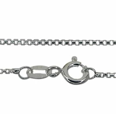 Sterling Silver, 1mm Half Round Box Chain