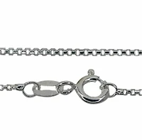 Sterling Silver, 1mm Half Round Box Chain