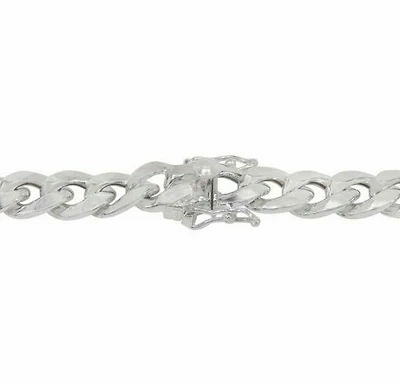 Sterling Silver, 9.9mm Hollow Miami Cuban Bracelet