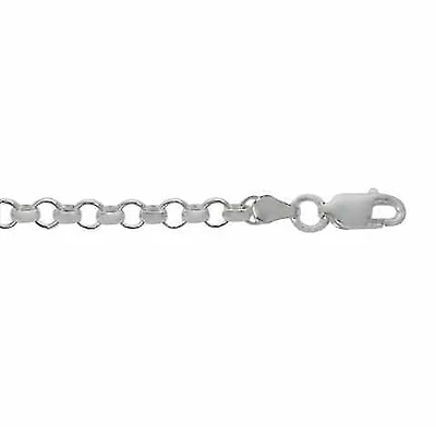 Sterling Silver, 4mm Rolo Bracelet