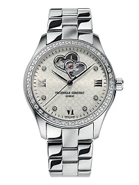 Ladies Automatic Double Heart 36MM White Dial Automatic FC-310WDHB3BD6B