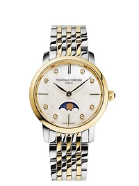 Slimline Ladies Moonphase 30MM Mother of Pearl Dial Quartz FC-206MPWD1S3B