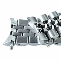 22mm Angus-J Louis JUB 316L Stainless Steel Watch Bracelet for Seiko SKX007, Brushed/Polished, V-Clasp