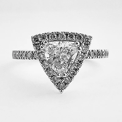 Trillion Cut Engagement Ring Halo