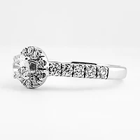 Round Cut Engagement Ring With Halo