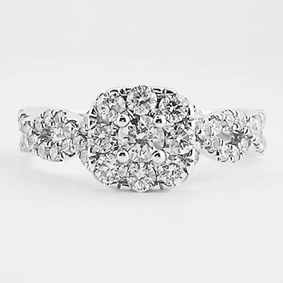 Round Cut Engagement Ring Halo