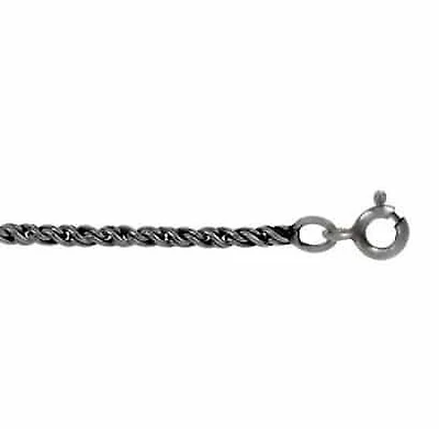 Sterling Silver With Oxidized, 2.1mm Chain