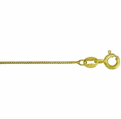Sterling Silver With Gold, 0.9mm Curb Chain