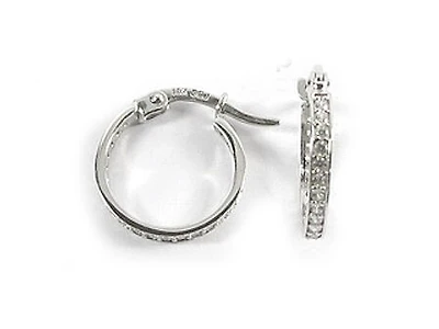 10K White Gold C.Z Earrings