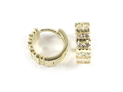 10K Yellow Gold C.Z Huggy Earrings
