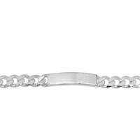 Sterling Silver ID Bracelet, 8.1mm Curb Link