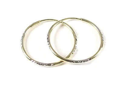 10K Yellow Gold Shimmer Cut Sleeper Earrings