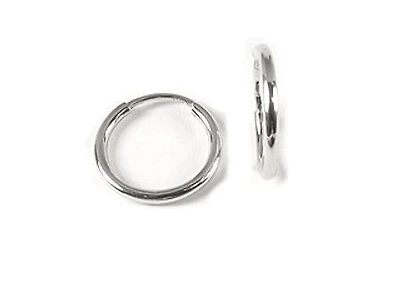 10K White Gold Polished Sleeper Earrings