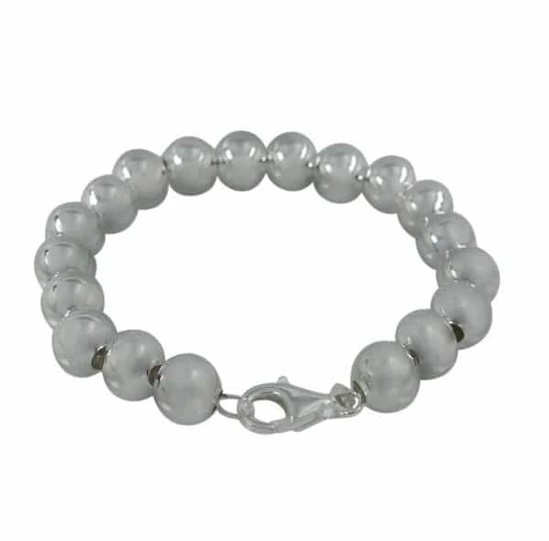 Sterling Silver, 8mm Ball Bead Bracelet