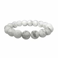 White Howlite Elastic Bracelet