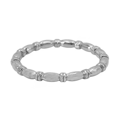 Sterling Silver With Rhodium, 3.5mm Stackable Ring