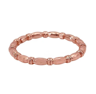 Sterling Silver With Rose Gold, 3.5mm Stackable Ring