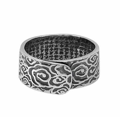 Sterling Silver, Wrap Band, 9mm Width