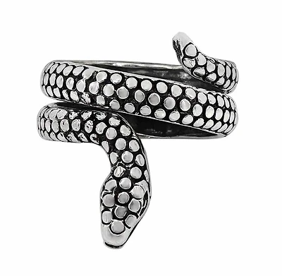 Sterling Silver, Snake Ring, 29mm Width
