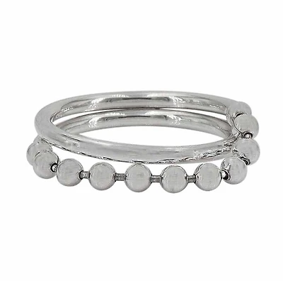Sterling Silver, 3mm Beaded Ball Ring