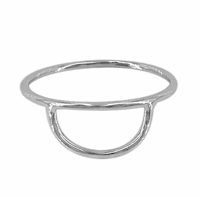 Sterling Silver With Rhodium Ring