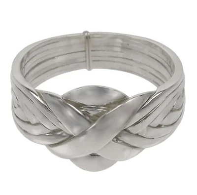 Sterling Silver, Smooth 8 Piece Puzzle Ring. Approx Size: 13mm Width