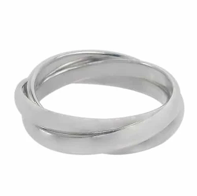 Sterling Silver, Smooth 3 Band Rolling Ring. Approx Size: 2.5mm Thickness