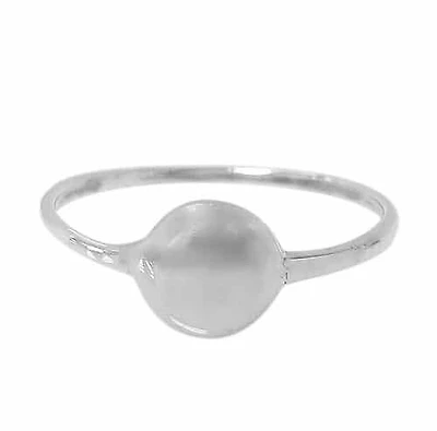Sterling Silver, Initial Ring Circle Plate. Approximate Circle Size: 7.5mm Diameter