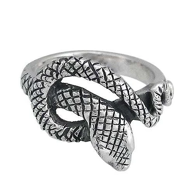 Sterling Silver, Smooth Snake Ring. Approx Size: 17mm Width