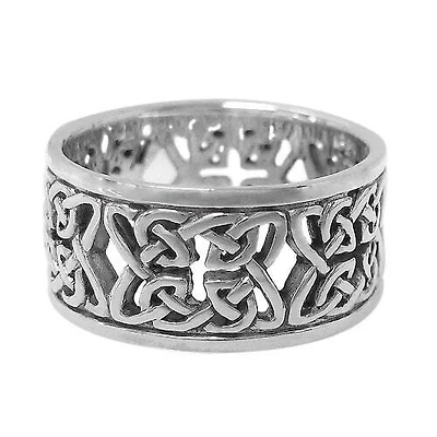 Sterling Silver, Celtic Knot Ring. Approx Size: 11mm Width