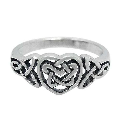 Sterling Silver, Smooth Celtic Knot Ring. Approx Size: 8.5mm Width