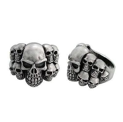 Sterling Silver Skull Ring, 29mm Frame