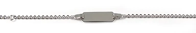 10K White Gold Nameplate Simple Link Children's Bracelet