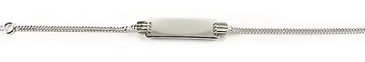 10K White Gold Nameplate Children's Bracelet