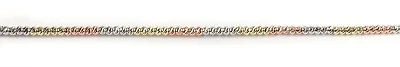 10K Yellow, White & Rose Gold Shimmer Cut Mini Bead Bracelet