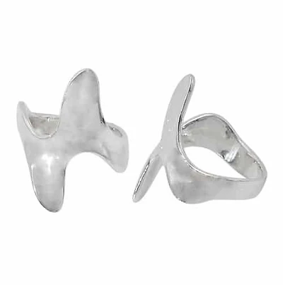 Sterling Silver Wave Ring, 28mm Width