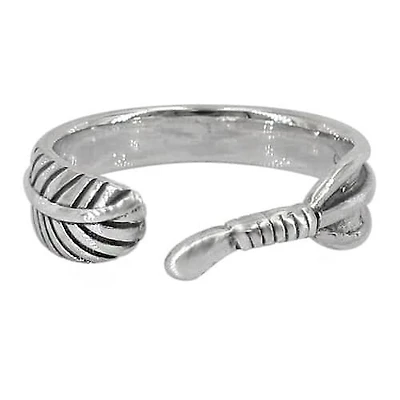 Sterling Silver Leaf Ring, 6mm Width