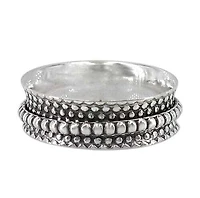 Sterling Silver Meditation Ring, 7mm Width