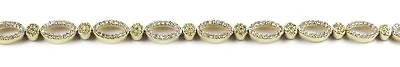 10K Yellow Gold Oval Loop Cubic Bracelet
