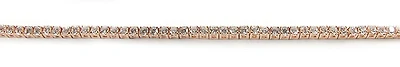 10K Rose Gold Round Cubic Bracelet