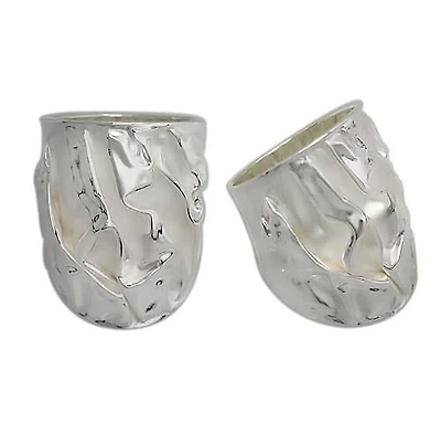 Sterling Silver, Smooth Unique Style Ring With Ripple Design. Approx Size: 34mm Width