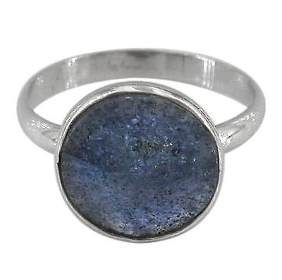 Sterling Silver With Rhodium, 14mm Stone Ring With 3mm Band, Colour And Size May Vary