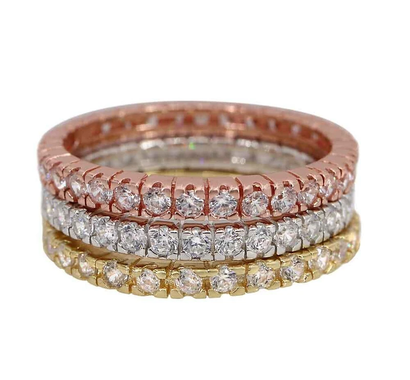 Sterling Silver With 3 Tone