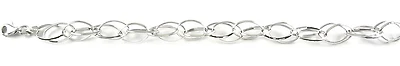 10K Fancy Multi Hoop White Gold Bracelet